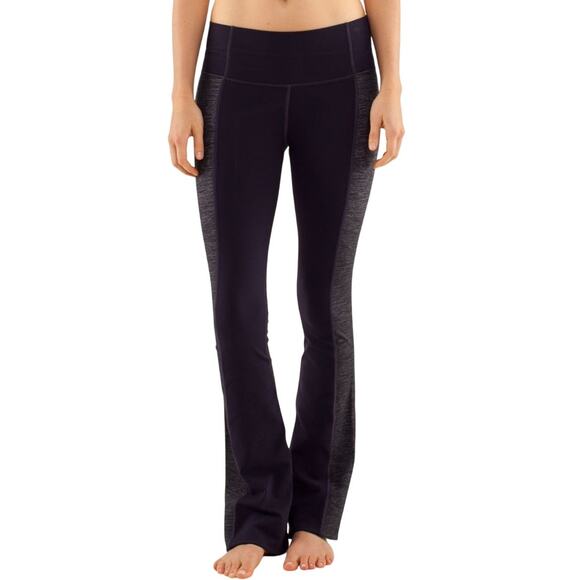 Lululemon Barre Pulse Pant Tall Black Swan / Reversible Slub Denim Size 4 EUC - Picture 3 of 9